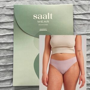 NWT UNOPENED Saalt Leakproof Seamless Period Thong Sunset Mauve Size Small